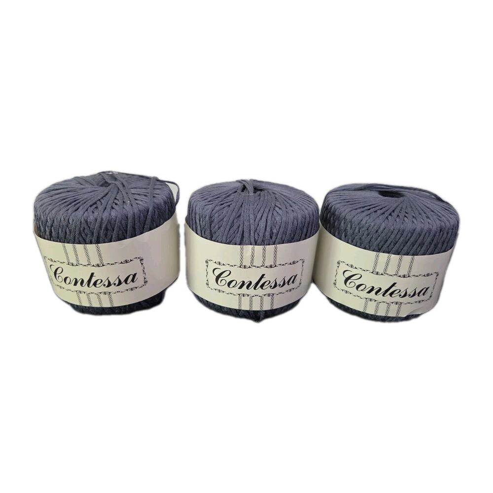 Lot 3 VTG Vendome Contessa Silk Blend Yarn Italy Crochet Lace Thread